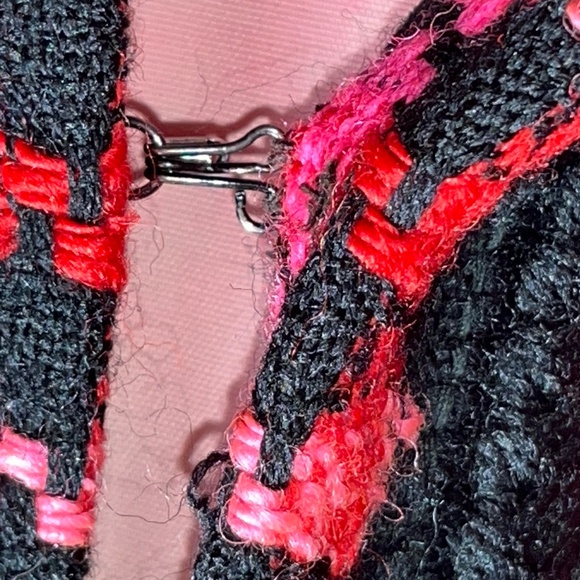 Arnold Constable Fifth Ave vintage wool jacket, Chanel inspired, black & pink - Picture 8 of 16